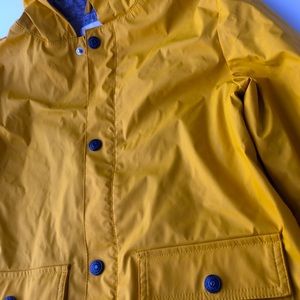 Gymboree Heather Grey and Yellow Rain Jacket Coat